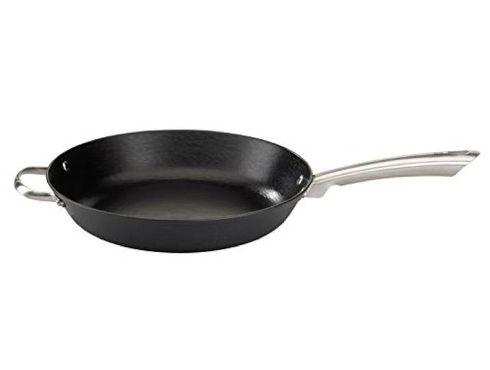 GSW 714273 Gusseisen Professionell Bratpfanne ohne Deckel, schwarz, 32 cm