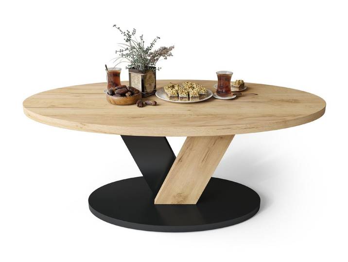 designimpex Couchtisch Design Couchtisch Lova oval Wohnzimmertisch ovaler Tisch Sofatisch, Funktionstisch, Wohnzimmertisch, Tisch, Esstisch, Sofatisch, Rollen