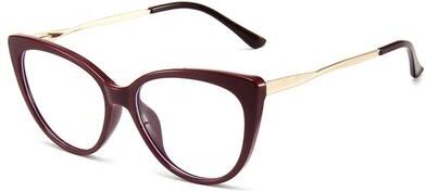 Uplifted Finds Vintage Fashion Cat Eye Optical Glasses Frames For Women c5 wine Red