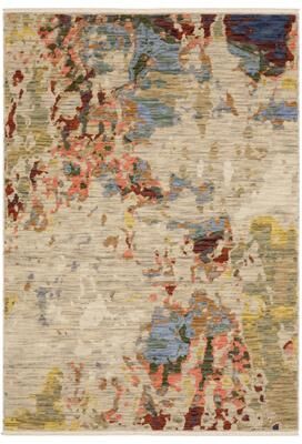 Style Haven Shiloh Melded Abstract Beige/Multi Wool Blend Area Rug