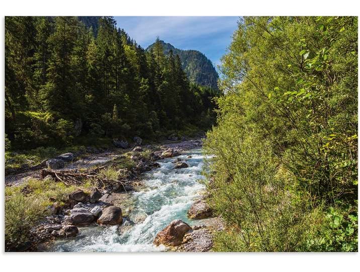 Alu-Dibond-Druck ARTLAND Wimbachtal Ramsau Berchtesgadener Land , grün (farbe bild(er): grün), B:60cm H:40cm, Bilder, Alu-Dibond-Druck, für Innen- und Aussenbereich geeignet, Outdoorbild