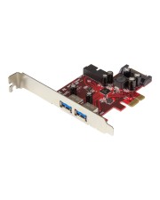 StarTech.com 4 Port USB 3.0 PCI Express-Karte 2 Externe 2 Interne SATA Power USB-Adapter PCIe Low Profile x 4 (PEXUSB3S2EI)