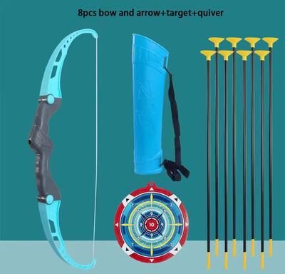 Multisell Products Hub Kids Archery Set Toy With Target Safe Outdoor Bow And Arrow Shooting Game For Children light Green