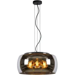 Lucide 45401/50/65 OLIVIA Deckenleuchte D400mm | 3xE27 - schwarz, Rauchglas