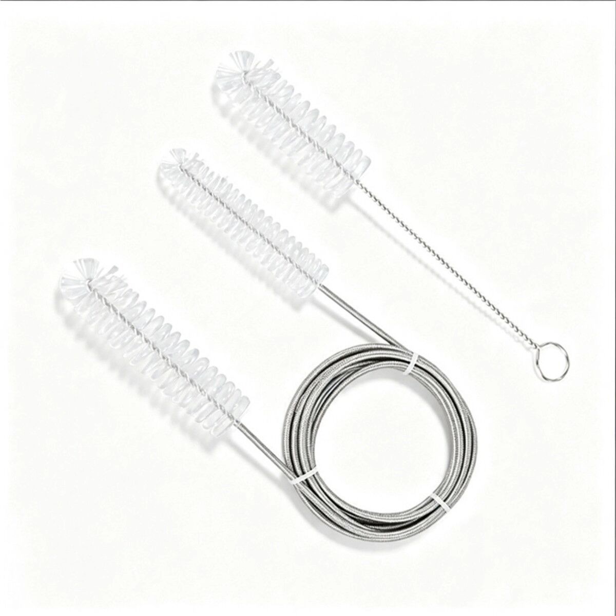 INF Set de brosses de nettoyage CPAP à deux embouts pour tuyaux, masques, connecteurs et réservoirs d'eau