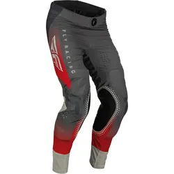 Fly Racing Lite, Textilhose - Rot/Grau - 28