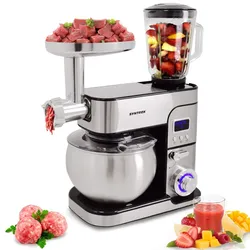 Syntrox Germany Küchengerät Marseille Edelstahl 6 Liter Küchenmaschine & Fleischwolf
