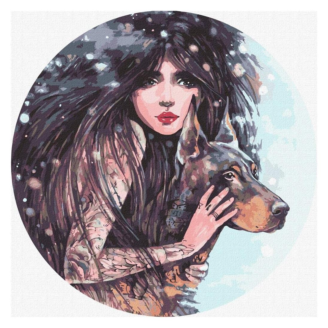 Ideyka Malen nach Zahlen - Wilder Wille 40 x 40 cm (KHO4937)