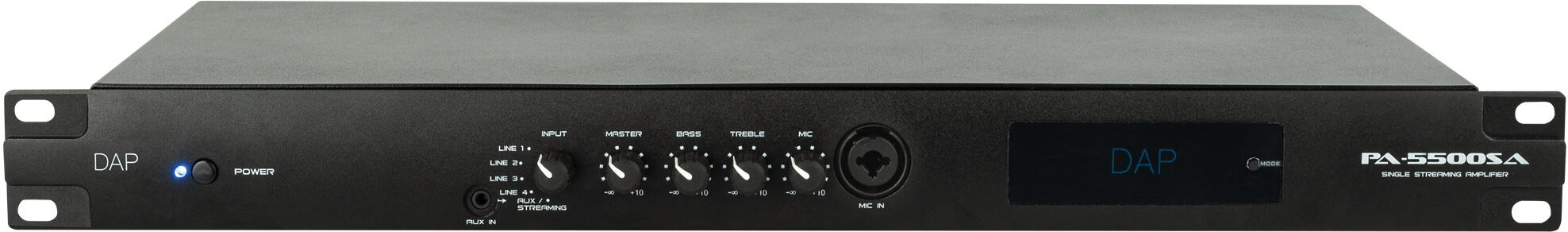 DAP Audio Pa-5500sa 1u Internetradio Mit 460 W Verstärker, Bt 5.0, Mikrofon-/line-Eingang Und