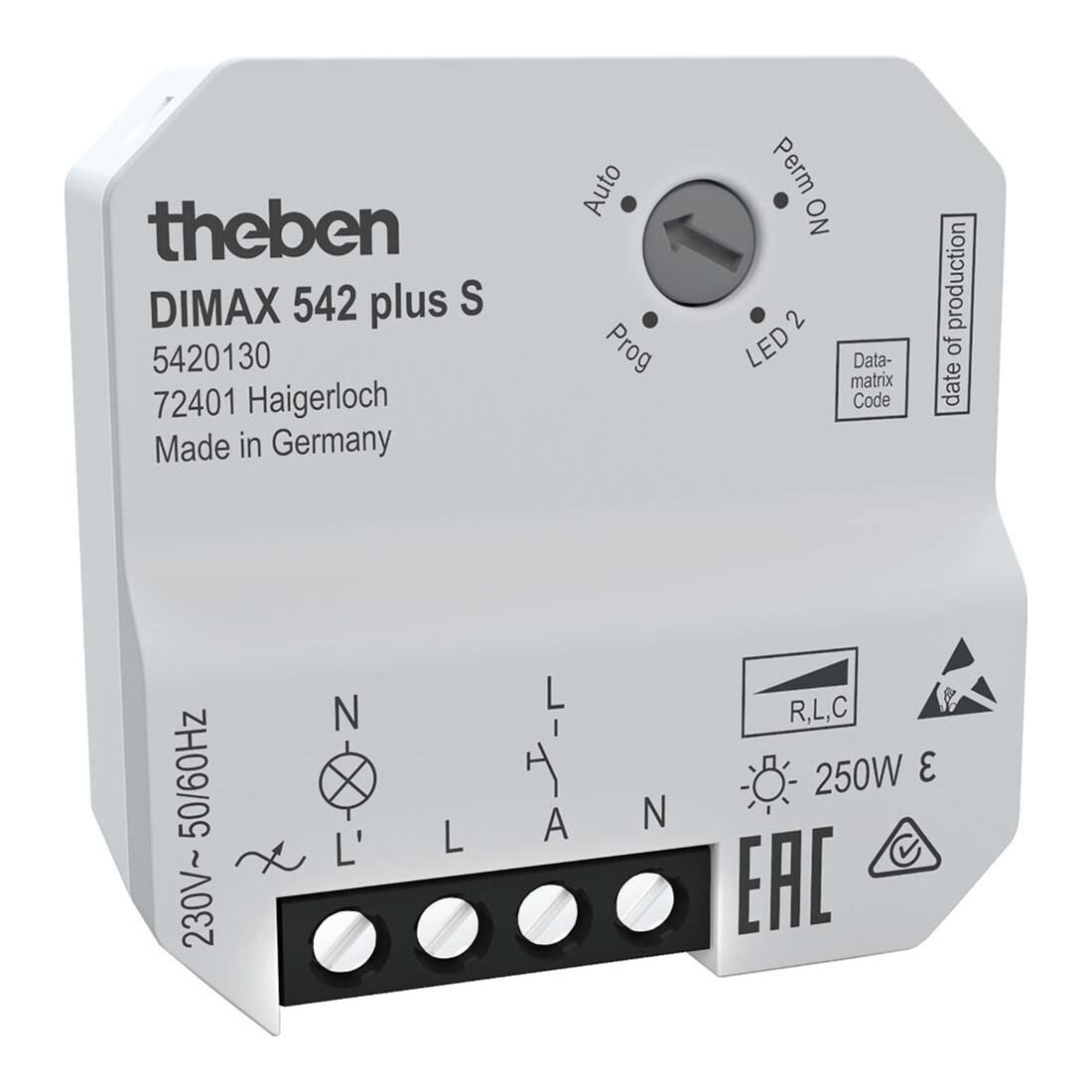 Theben UP-Universaldimmer f. ESL/230V LED-Lp. DIMAX 542 plus S (5420130)