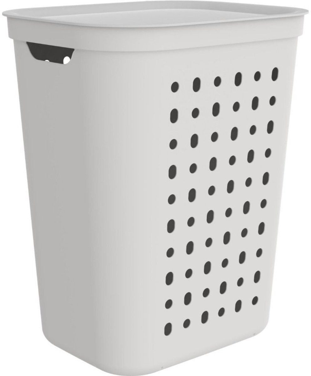 Rotho Jona Wasmand 55L met Klapdeksel - Wit