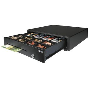 Safescan LD-4141 24V Kassenschublade, 41 x 41,5 cm, 4 Schein- und 8 Münzfächer, elektrisch über RJ12