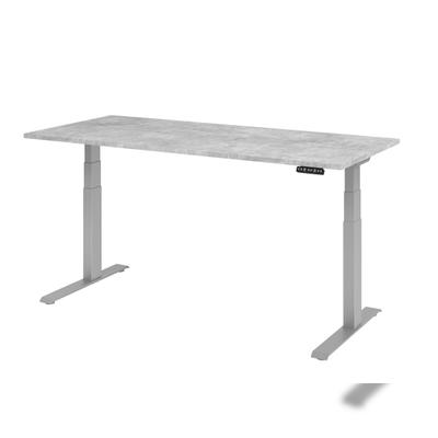 Hammerbacher-Sitz-Steh-Schreibtisch el.180x80cm Beton-VXDKB19/M/S
