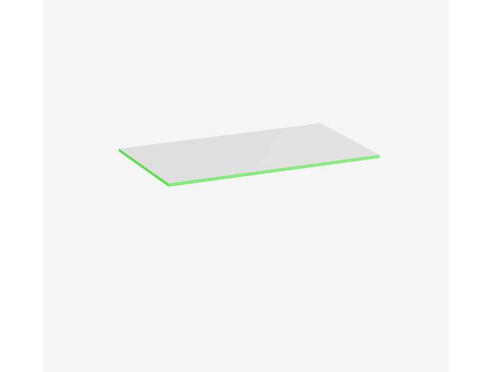 Gaming Tischplatte Weiß Rechteck Topweiß Acid Green 1400 x 800 x 19 mm