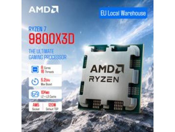 AMD Ryzen 7 9800X3D 5.2GHz 8-Core 16-Thread L3 = 96M 4NM TDP 120W voeding AM5 Nieuwe R7 9800x3d Gaming CPU Processor maar zonder koeler