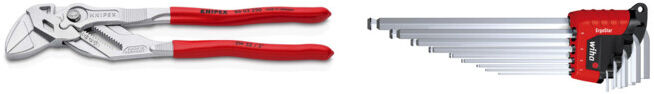 Knipex Set Zangenschlüssel 250mm Nr.8603 + Wiha Sechskant-Kugelkopf Stiftschlüssel