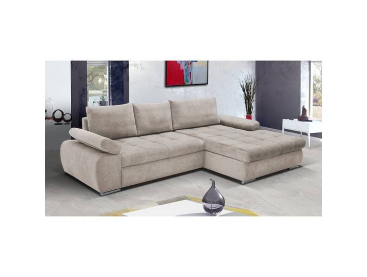 Canapé d'angle convertible méridienne gauche ARGOS tissu aston 2 beige