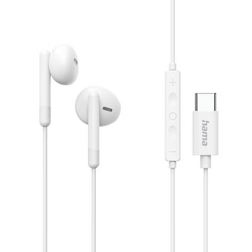 Hama Classy Earplugs kabelgebunden Stereo Weiß Lautstärkeregelung Handy