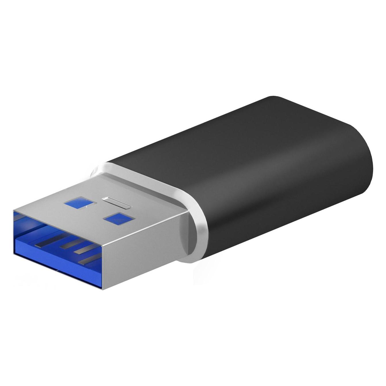 Aisens MINI ADAPTADOR USB 3.2 GEN2 USB 2.0 3A USB-C/H-A/M NEGRO (USB-A, USB-C) (A108-0678)