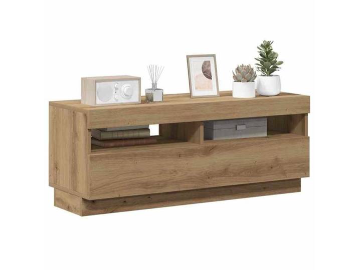 NEUF Armoire TV - chêne artisanal - Meuble TV - TABLE TV - avec lumières LED - chêne artisanal bois d'ingénierie TT5098