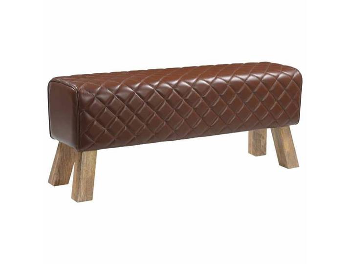 VIDAXL - Banc - banc 110x30x45 cm - Cuir véritable Marron diamant_13668