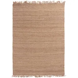 Teppich Ruanda aus Jute, handgefertigt skandinavisch, braun, 160x230 cm, rechteckig