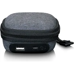 Lenco Tragetasche m.Powerbank (1050 mAh, 3.70 Wh), Powerbank, Grau