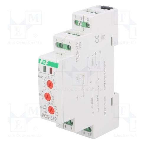 F&R Zeitrelais 2P 8A 0,1sec-576h 12V AC (PCS-519 12V)