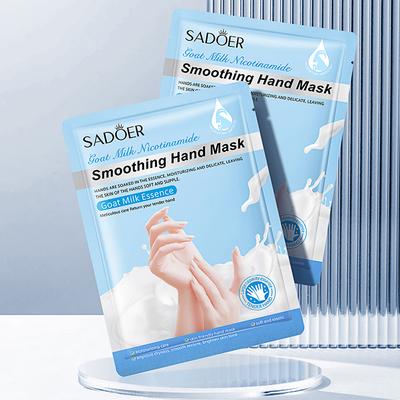 Top Demand Picks SADOER Goat Milk Moisturizing Hand Mask, Whitening & Nourishing Anti Aging Hydrating Hand Gloves For Ultimate Skin Care 5 Pair