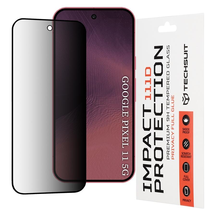 Techsuit - 111D Privacy Full Glue - Google Pixel 11 / Pixel 11 Pro - Schwarz (Google Pixel 11, Google Pixel 11 Pro) (72340736)
