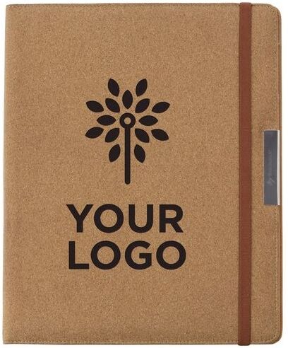 Conférencier personnalisable A4 en liège Avani liège papier PU brun