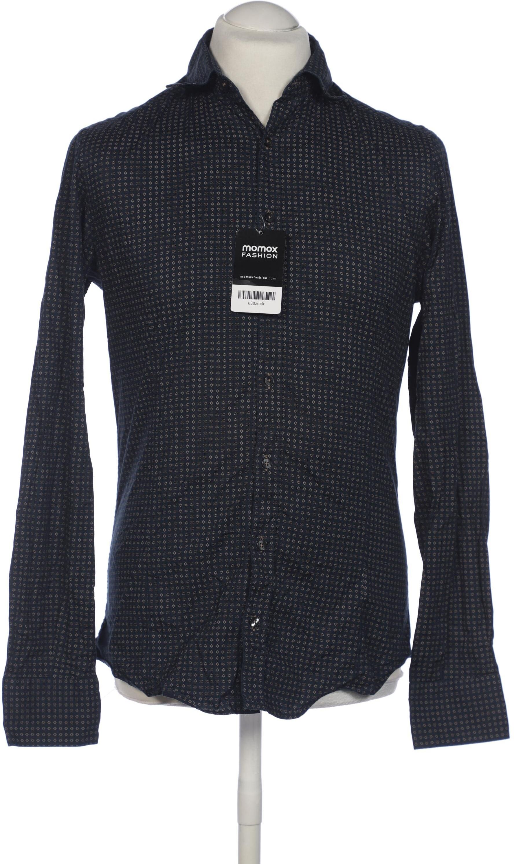 Belmondo Herren Hemd, Marineblau, Gr. 39, Baumwolle / Elasthan - Second Hand