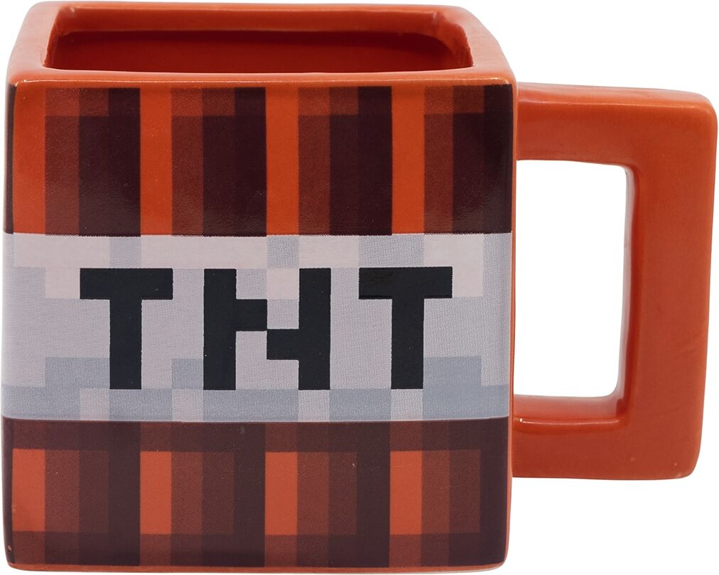 Stor. Taza 3D TNT Minecraft. Naranja