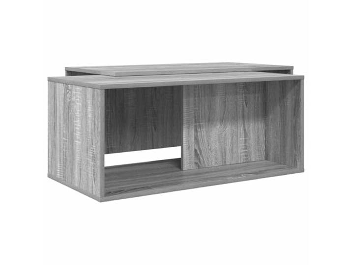 KUTYWEXFM Couchtisch Set 2-teilig Graues Sonoma Holzwerkstoff 90x48 cm Zwei rechteckige Beistelltische im modernen Graussonoma-Look für Wohnzimmer und Gästezimmer flexibel kombinierbar.