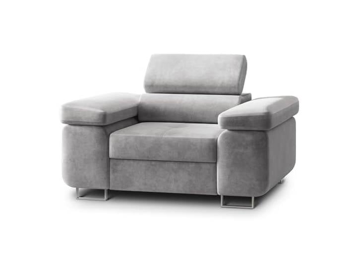 Masseno Ohrensessel Calvo M, Lounge Sessel, mit Armlehnen, Komfort Polsterstuhl für Esszimmer, Wohnzimmer, Bein aus Metall, Monolith 84