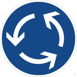 Klemos 2x2 Rund – Verkehrszeichen Kreisverkehr 215