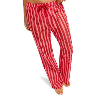 Relaxhose ROXY "Moana Story", Damen, Gr. XL, Normalgrößen, rot (hibiscus), Obermaterial: 50% Baumwolle, 50% Polyester., Hosen Relaxhose