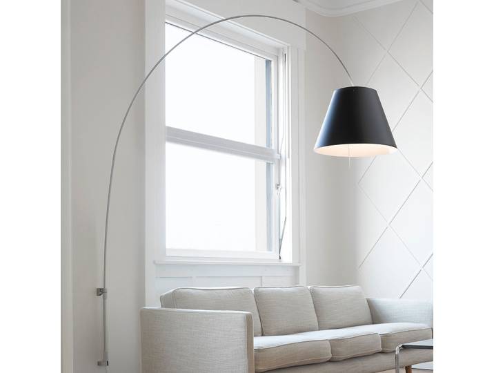 Lady Costanza Wandleuchte m/Dimmer Schwarz/Alu - Luceplan - Wohnzimmer - Design - Metall