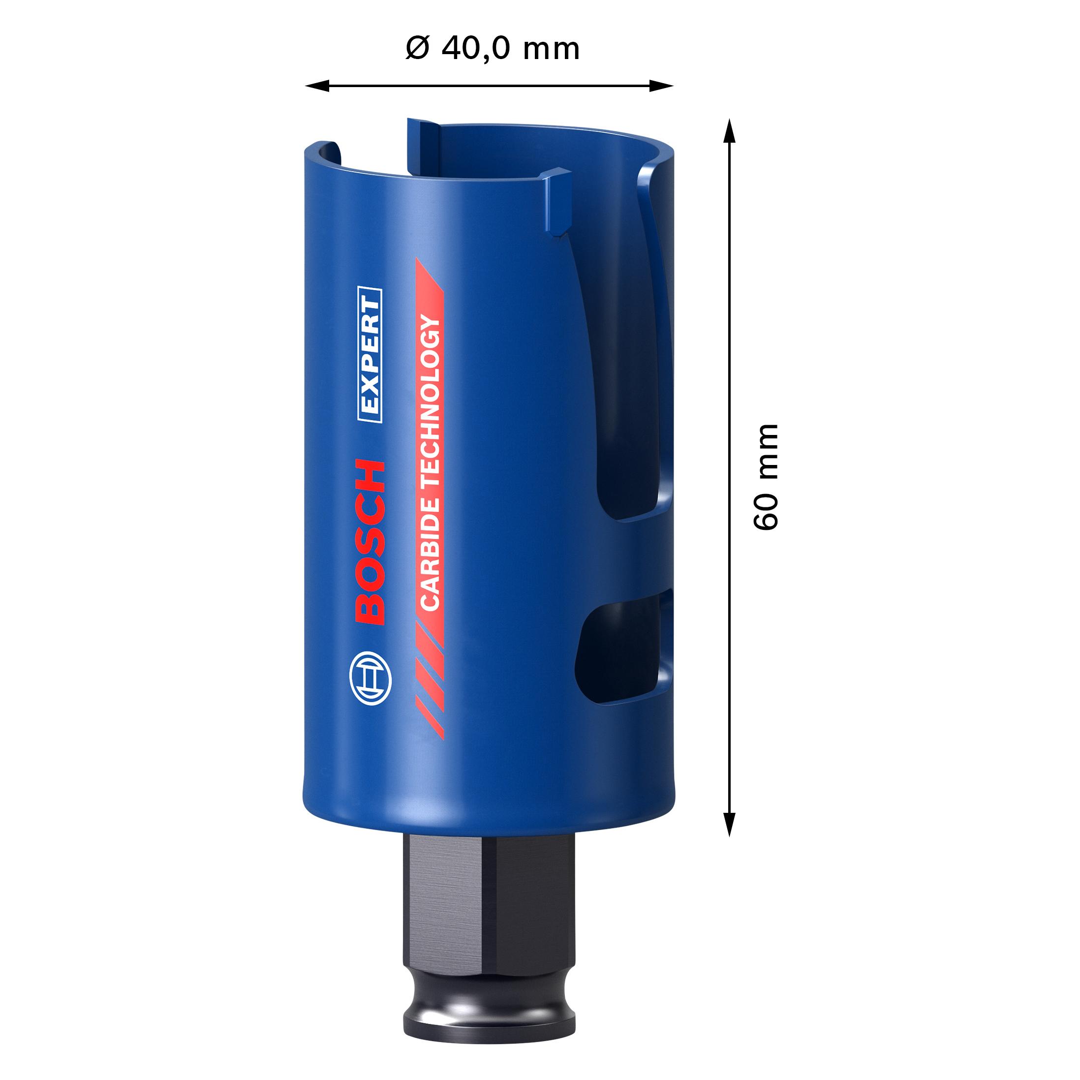 Bosch Professional Zubehör EXPERT Construction Material Lochsäge, 40 x 60 mm (40 mm) (2608900459)