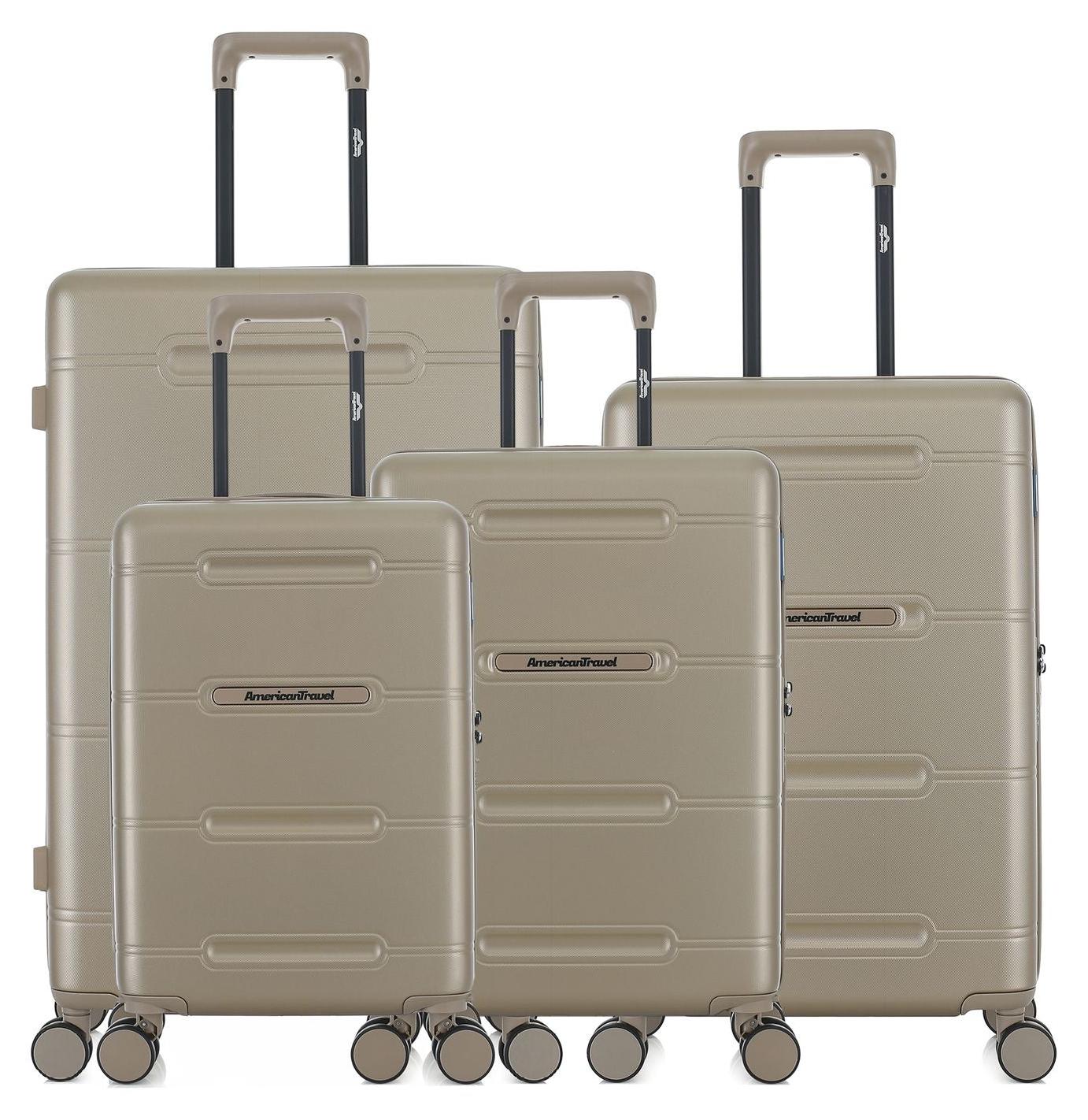 AMERICAN TRAVEL - 4ER-SET - CLEVELAND-Koffer in den Größen "Groß", "Wochenende", "Handgepäck" und "Handgepäck XS"