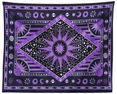 Uplifted Finds Indian Tarot Mandala Tapestry   Bohemian Divination Aesthetic Wall Hanging d 280 X 180 Cm