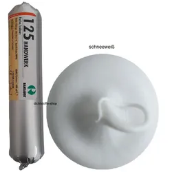 Ramsauer 125 Handwerk schneeweiß 1K Silikon Dichtstoff 400ml Folienbeutel
