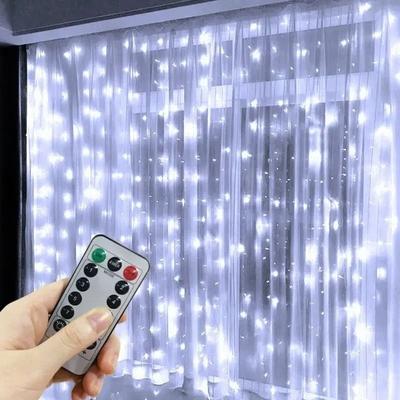 Uplift Picks FestivaGlow LED Curtain Lights 3M 4M 6M USB Fairy Garland white 6mx2m 400leds