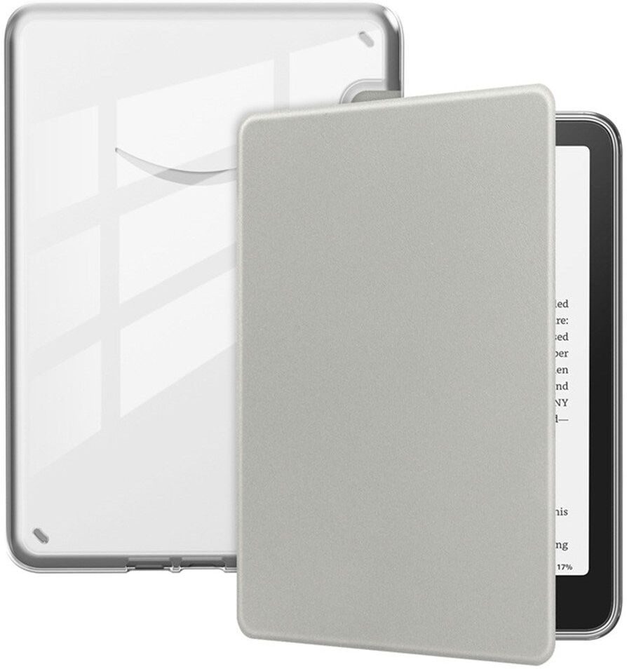 EIDERWOOD Amazon Kindle Paperwhite (2024) Kunstlæder Flip Cover - Gennemsigtig / Grå