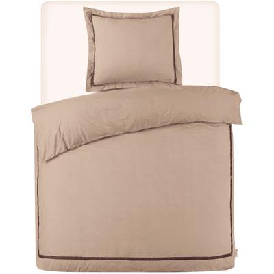 Bettwäsche KAYORI "Yamato", beige (natur), B/L: 155cm x 220cm, 1 Stk., 1 Stk., Perkal (Bio-Baumwolle), B/L: 80cm x 80cm, 2 Stk., Perkal (Bio-Baumwolle), Obermaterial: 100% Baumwolle, Bettwäsche, Bettwäsche, Hergestellt aus 100% reinem ägyptischen...