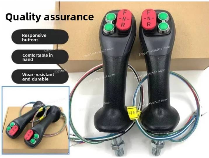 Manette de commande à 2 boutons avec interrupteur FNR pour excavatrice, chargeuse sur pneus, commande avant/arrière, remplacement robuste