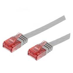 MicroConnect V-UTP60025-FLAT RJ45 Patchkabel 0.25 m Grau 1 St.