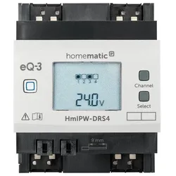 Homematic IP Wired Smart Home 4-fach Schaltaktor HmIPW-DRS4, VDE zertifiziert