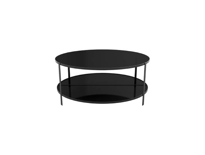 Design Couchtisch „Fumi“ Ø 90 cm Schwarz AYTM