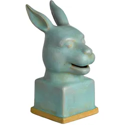 Dekokopf Hase blau H 24cm